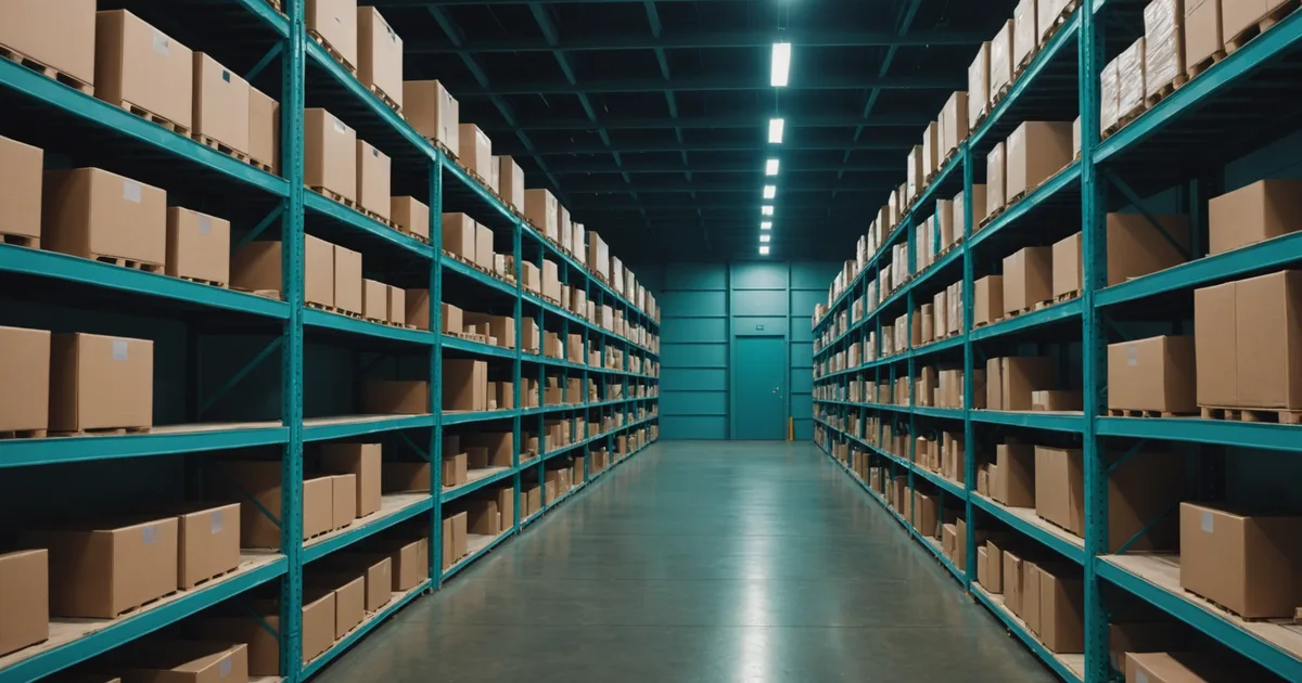 Mid-market retail warehouse aisle representing the planning gap in retail operations